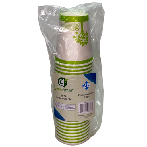 [055807] Vasos Desechables Greensmart 6onz 25 Unidades