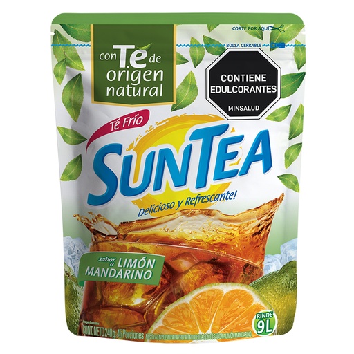 [055835] Té Polvo Suntea Limón Mandarino 240Gr 9L
