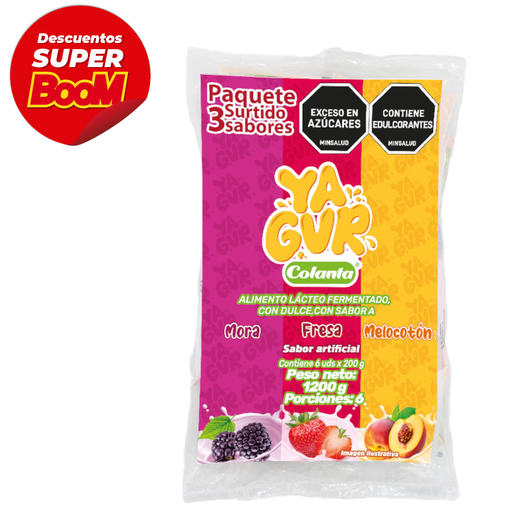 [055840] Yagur Surtido Colanta Bolsa 6 Unidades 1200Gr