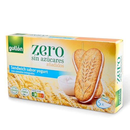 [055867] Galletas Sandwich Zero Azúcar Gullón Sabor Yogurt  220Gr