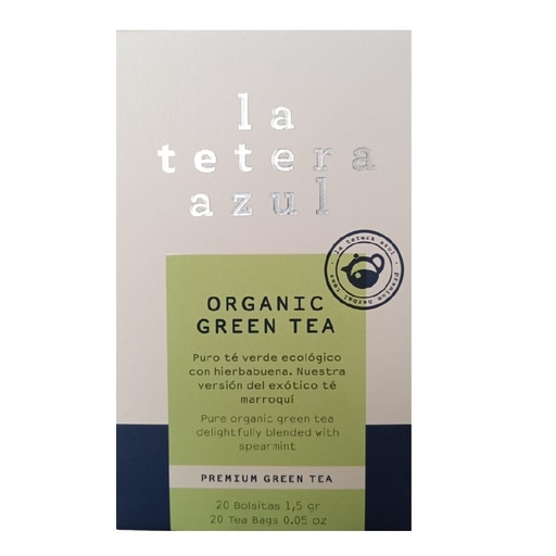 [055870] Te Verde Organico La Tetera Azul 20 Unidades  33Gr