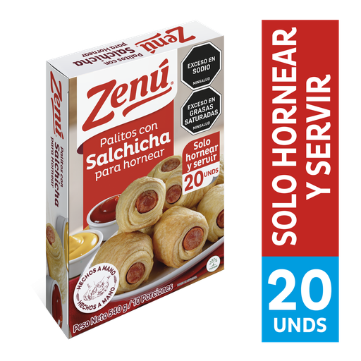[055917] Palitos Con Salchicha Zenú Hornear 540Gr 20 Unidades