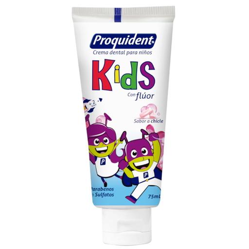 [055931] Crema Dental Kids Con Flúor Proquident Sabor Chicle 75Ml