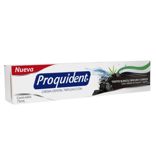[055932] Crema Dental Proquident Tripleacción Con Carbón Activado Y Menta 75Ml