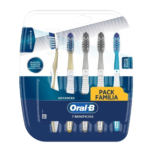 [055948] Cepillo Dental Oral B 7 Beneficios Suave 5 Unidades