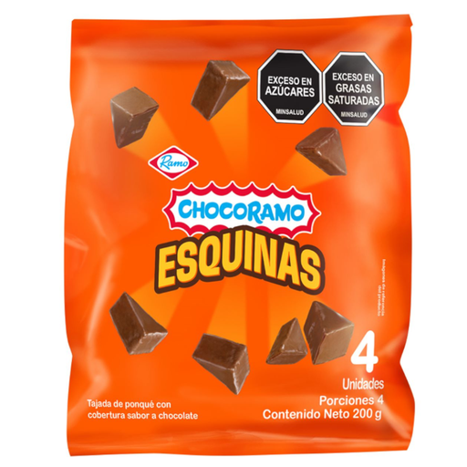 [055955] Chocoramo Esquinas 4 Unidades 200Gr