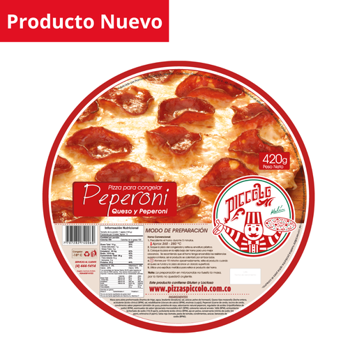 [055980] Pizza Piccolo Peperoni 420Gr