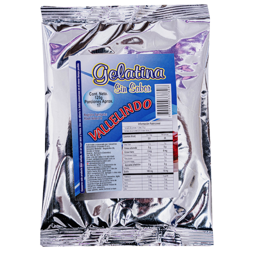 [055985] Gelatina  Sin Sabor Vallelindo 125Gr