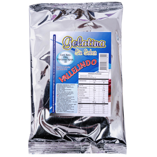 [055986] Gelatina  Sin Sabor Vallelindo 250Gr