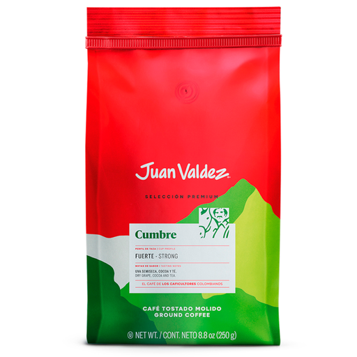 [055999] Café Juan Valdez Tostado Y Molido Cumbre Bolsa 250Gr