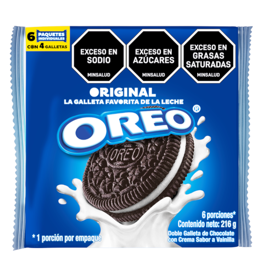 [040813] Galleta Oreo Original 6 Paquetes 216Gr