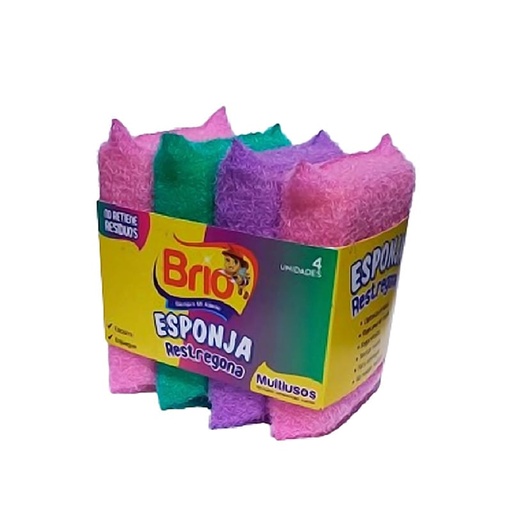 [056009] Esponja Restregona Brio Multiusos 4 Unidades