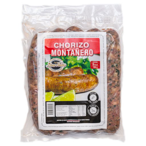 [056026] Chorizo Montañero Don Jairo 5 Unidades 750Gr