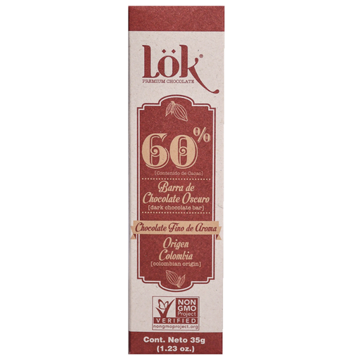 [056039] Barra Chocolate Oscuro Lok 60% Cacao 35Gr