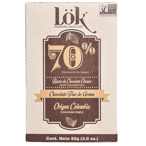[056041] Barra Chocolate Oscuro Lok 70% Cacao 85Gr