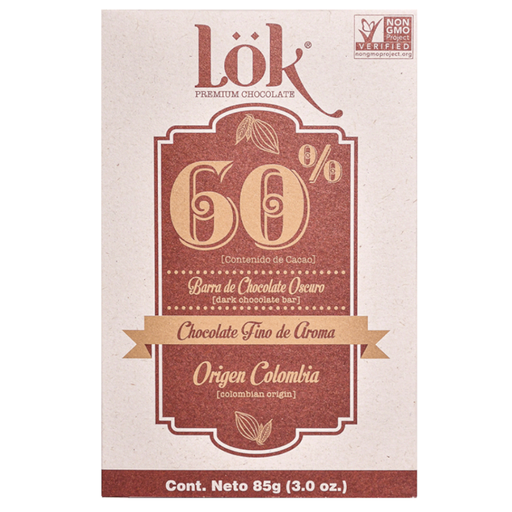 [056042] Barra Chocolate Oscuro Lok 60% Cacao 85Gr