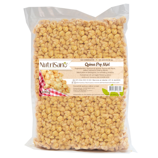 [056064] Cereal  Quinua Pop Miel  Nutrisano 400Gr