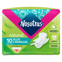 Toallas Higienicas Nosotras Natural Plus Canagel 10 Unidades