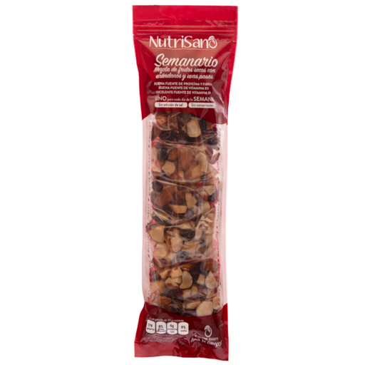 [056074] Mezcla De Frutos Secos Con Arándanos Y Uvas Pasas Nutrisano Semanario 210Gr