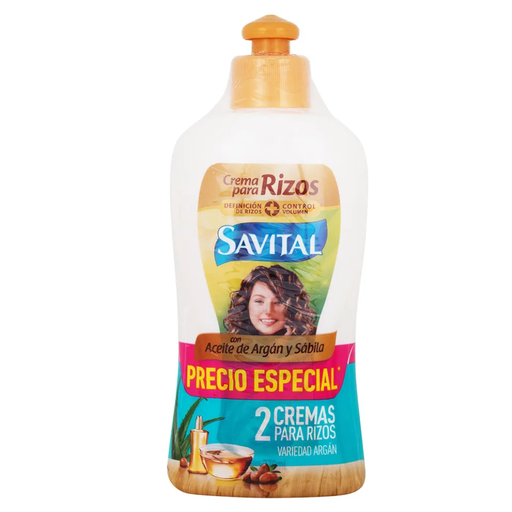 [056102] Crema Para Peinar Savital Argán 270Ml 2 Unidades