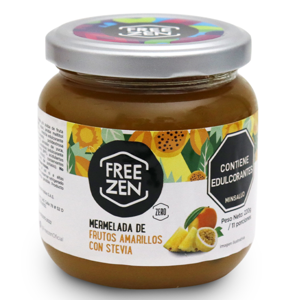 Mermelada Freezen Frutos Amarillos Con Stevia 220Gr | SuperBooM