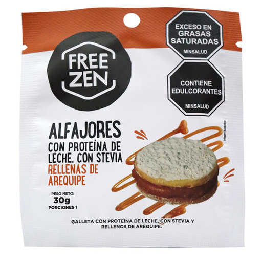 [056115] Galletas Alfajor  Freezen Con Proteína De Leche Con Stevia Relleno Con Arequipe 30Gr