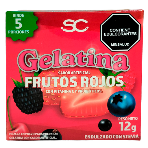 [056117] Gelatina Suplacol Frutos Rojos Endulzado Con Stevia12Gr