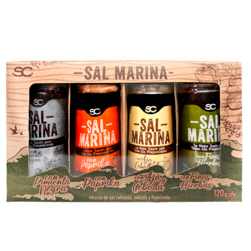 [056123] Kit Sal Marina Suplacol Con Especias 120Gr 4 Unidades