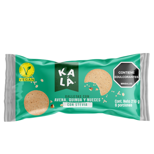 [056131] Galletas Kala Con Avena Quinua Y Nueces Con Stevia 6 Unidades 216Gr