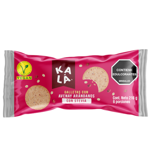 [056132] Galletas Kala Con Avena Y Arándanos  Con Stevia 6 Unidades 216Gr