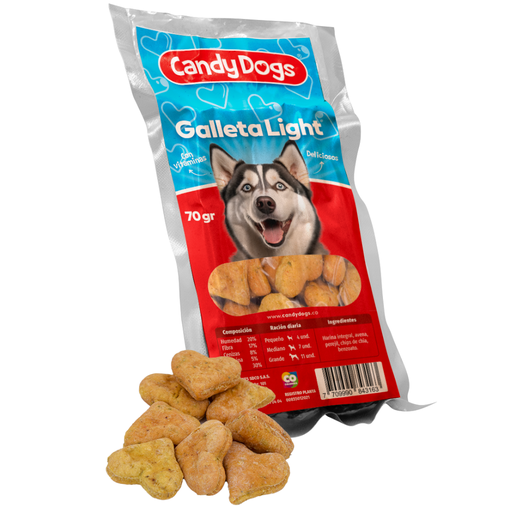 [056140] Galleta Light Para Perros Candy Dogs 70Gr