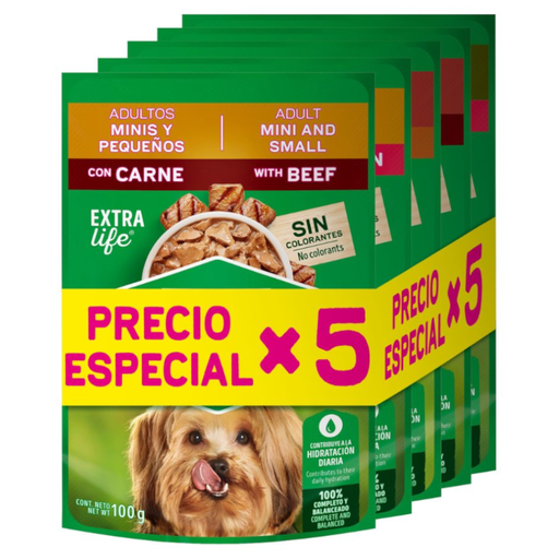 [056150] Dog Chow Minis Y Pequeños Surtido 100Gr 5 Unidades