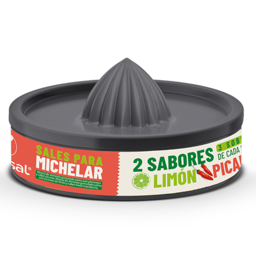 [056216] Sales Para Michelar Refisal Limón Y Picante 3 Sobres de Cada Sabor 102Gr + Michelador