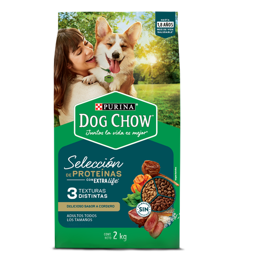 [056225] Dog Chow Adultos Todos Los Tamaños Selección  De Proteínas 2Kg