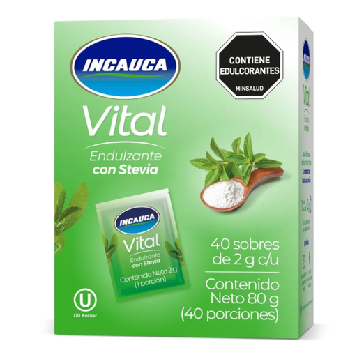 [056248] Endulzante Incauca Vital Caja 40 Sobres 80Gr