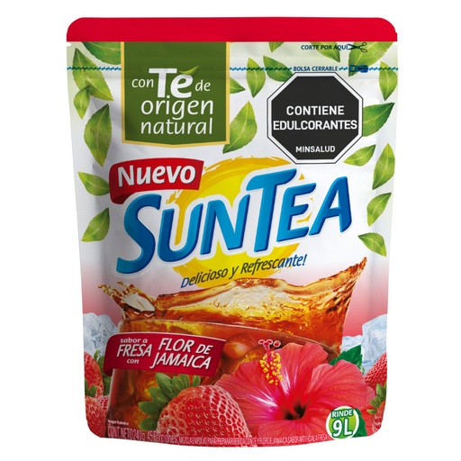 [056254] Té Polvo Suntea  Fresa y Flor de Jamaica 240Gr