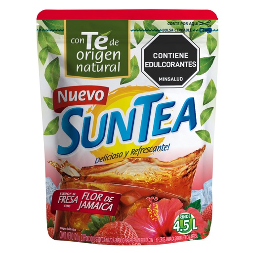 [056255] Té Polvo Suntea  Fresa y Flor de Jamaica 120Gr