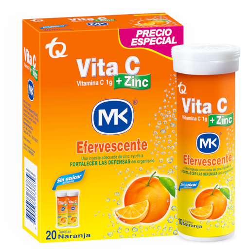 [056304] Vita C Mk Naranja Efervescente Duo 20 Unidades