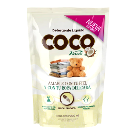 [055855] Detergente Líquido Coco Varela Doypak 900Ml