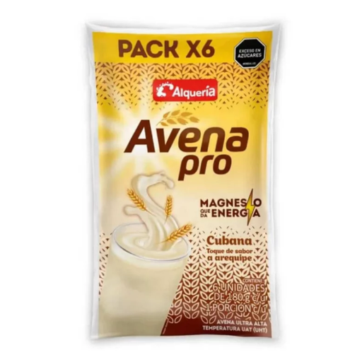 [056268] Avena Pro Cubana Con Arequipe Bolsa 180Gr 6 Unidades