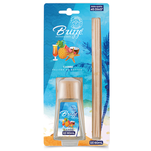 [056309] Ambientador Brizze Palitos de Rattan Caribe 60Ml