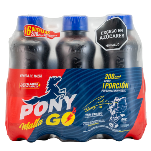 [056333] Pony Malta Go Mini Pet 6 Unidades 1200Cc
