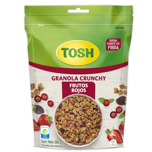 [056336] Granola Tosh Crunchy Frutos Rojos Doypak 300Gr