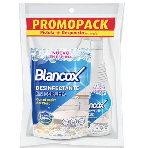 [056389] Blancox Desinfectante En Espuma Pistola 500Ml + Doypak 500Ml