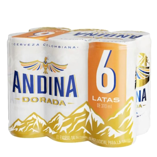 [056391] Cerveza  Andina Dorada Lata 6 Unidades 310Ml