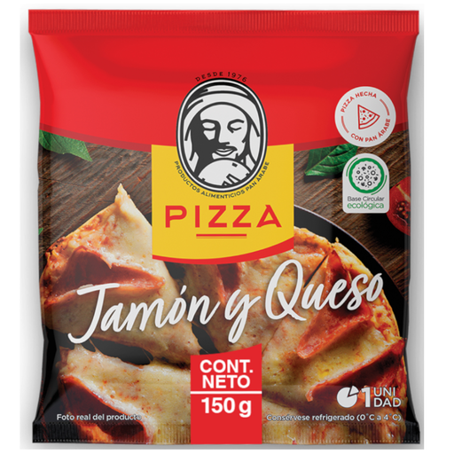 [056392] Pizza Pan Árabe Jamón Y Queso 150Gr