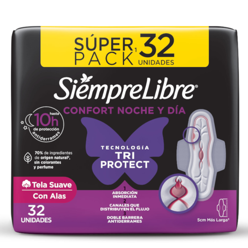 [056398] Toallas Higiénicas Stayfree Confort Noche Y Día 32 Unidades