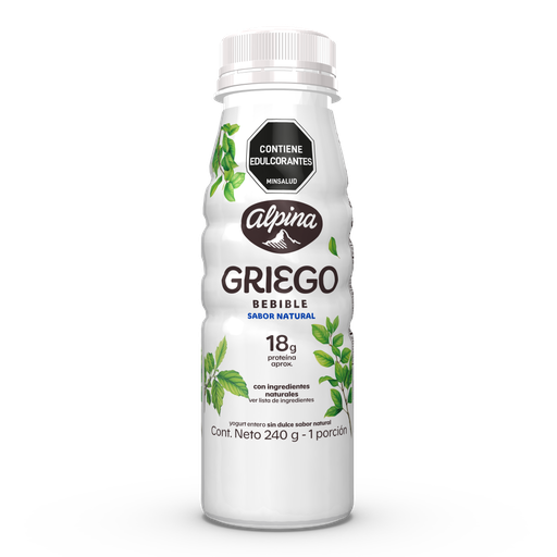 [056409] Yogurt Griego Alpina Bebible Sabor Natural 240Gr