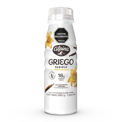 [056411] Yogurt Griego Alpina Bebible Sabor Vainilla 240Gr