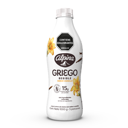 [056412] Yogurt Griego Alpina Bebible Sabor Vainilla 1000Gr